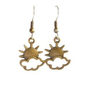 Sunny Day Antique Bronze Charm Earrings